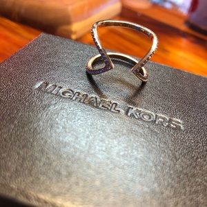 Michael Kors Rose gold X ring